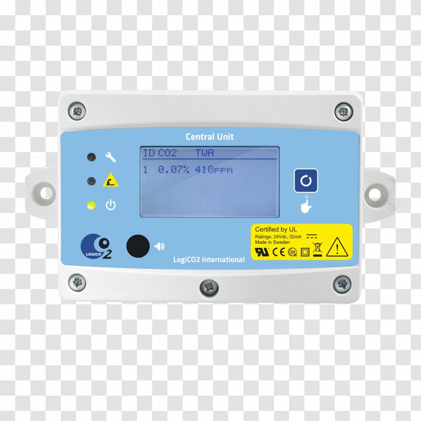 Carbon Dioxide Sensor Measurement Light - Electronics Accessory Transparent PNG