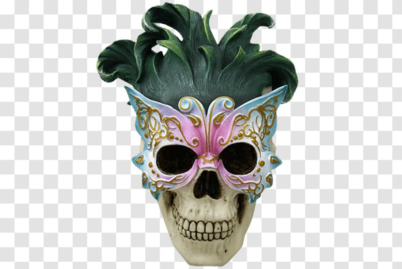 Skull Mask Mardi Gras Face Skeleton - Collectable Transparent PNG