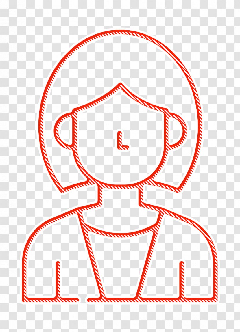 Business And Office Icon Woman - Text - Line Art Head Transparent PNG