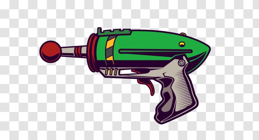 Space Gun Outer Weapon Pistol - Cartoon Transparent PNG