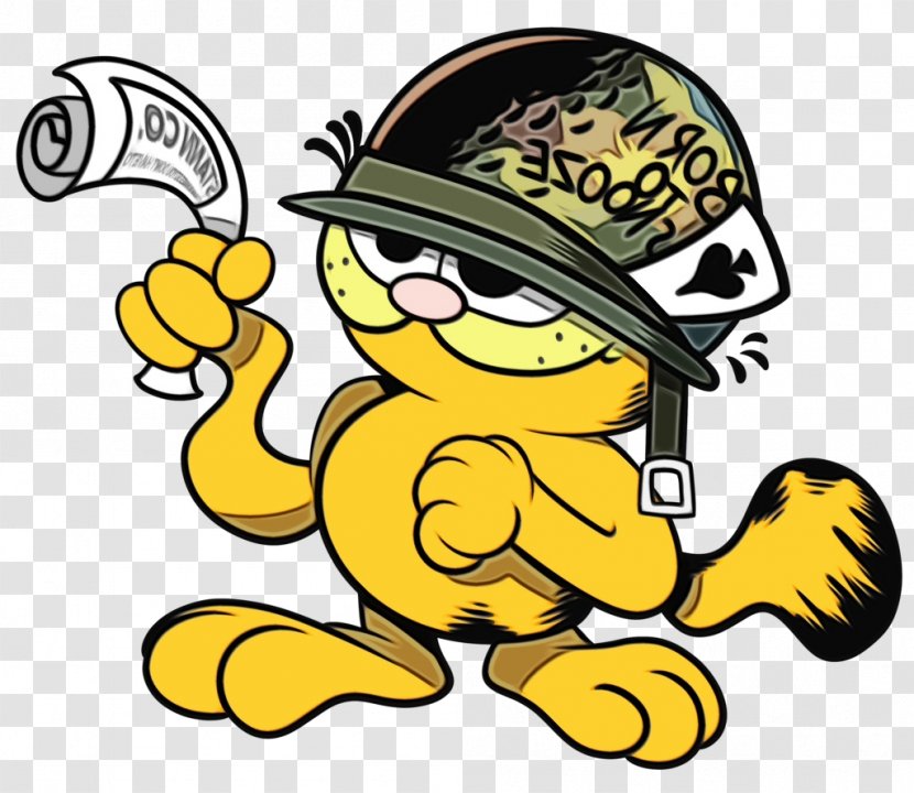 Clip Art Garfield Free Content - Yellow - Pleased Transparent PNG