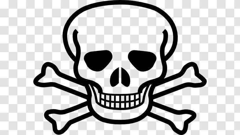 Skull And Crossbones Drawing Clip Art - Line Transparent PNG