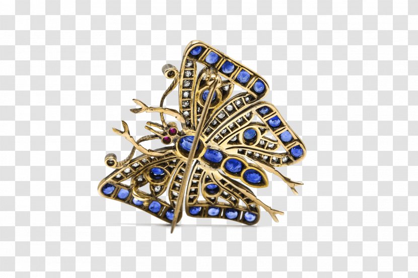 Brooch Cobalt Blue - Diamond Butterfly Transparent PNG