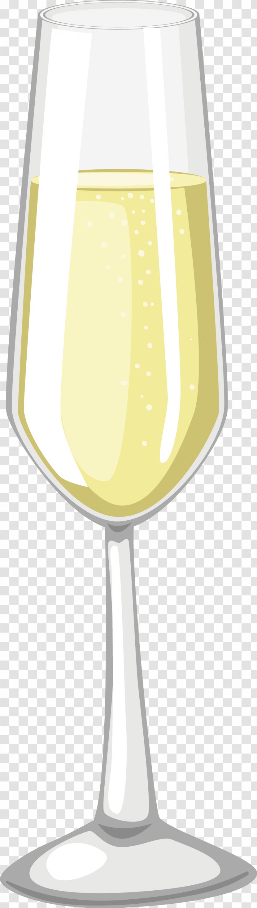 White Wine Champagne Glass - Vector Transparent PNG