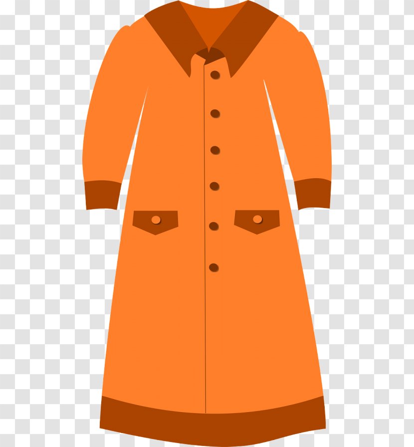 Orange - Jacket - Trench Coat Transparent PNG