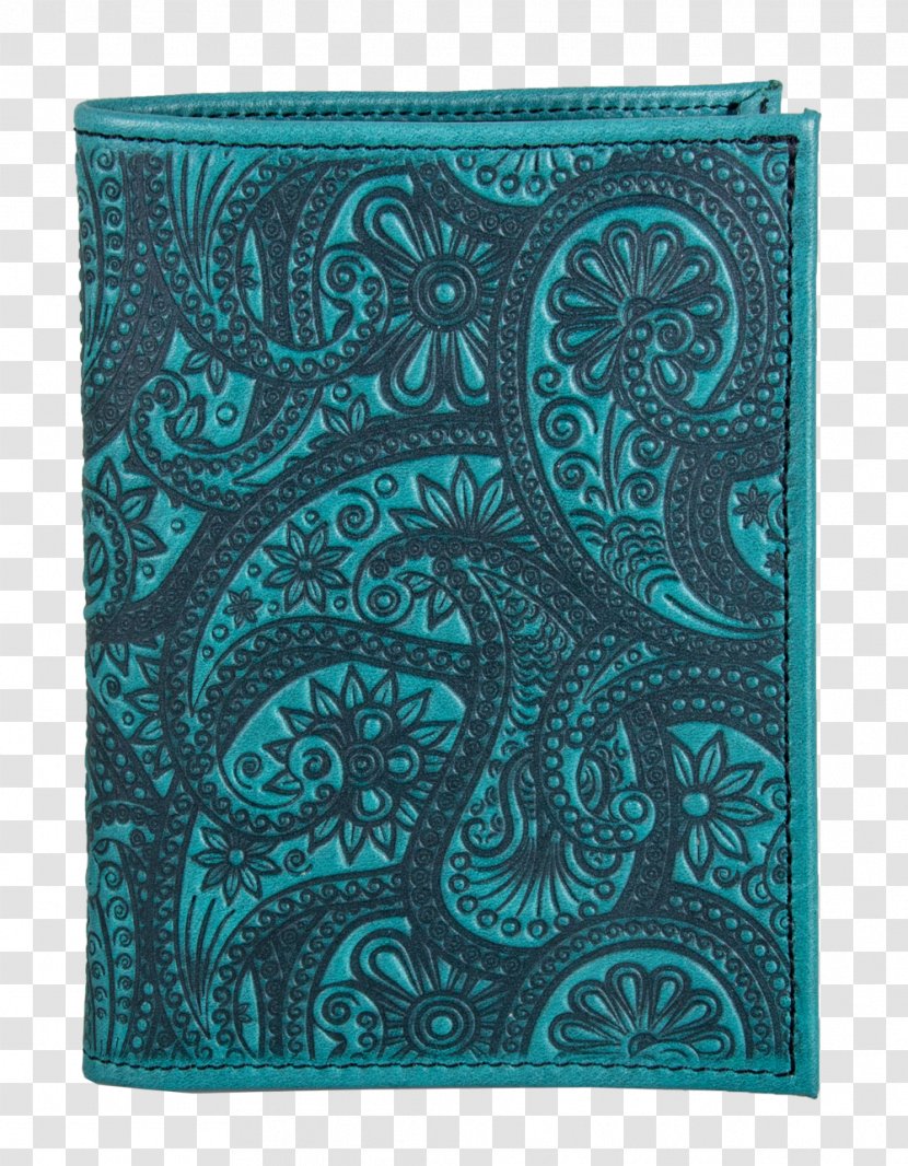 Leather Paper Wallet Pocket Business Cards - Lining - Paisley Transparent PNG