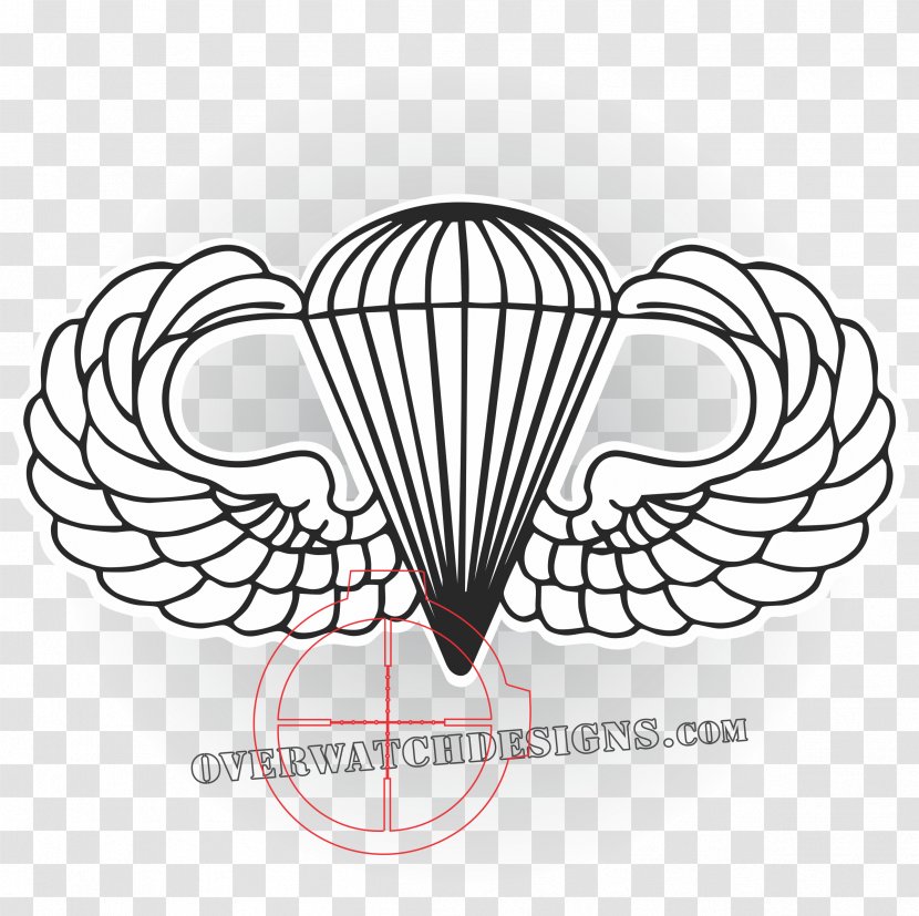United States Army Airborne School Parachutist Badge Forces Paratrooper Military - Infantry - Indian Flag Colour Parachute Transparent PNG