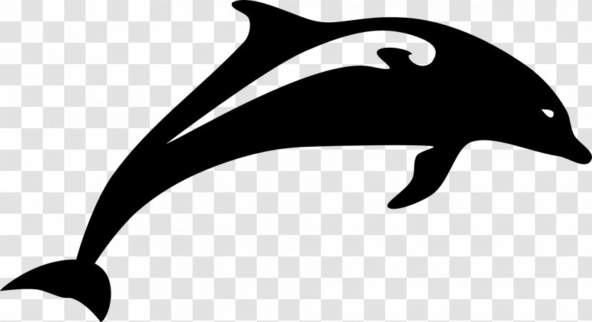Dolphin Clip Art - Black And White Transparent PNG