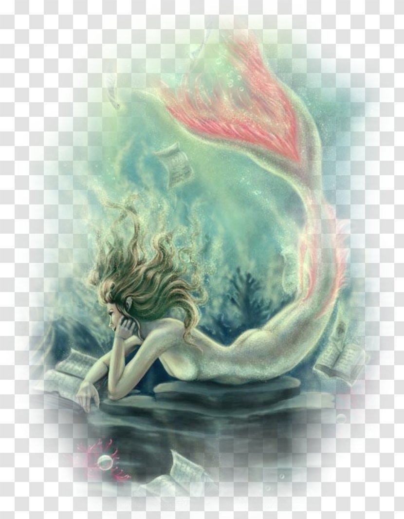 Spellbinding Darkness: The Fantasy And Gothic Art Of Tiffany Toland-Scott Book Mermaid Painting - Cartoon Transparent PNG