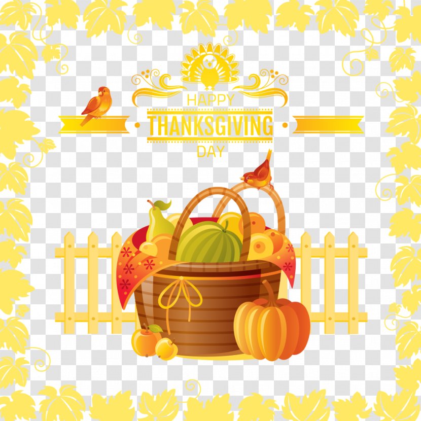 Thanksgiving Harvest Festival Illustration - Pumpkin - Vector Basket Transparent PNG