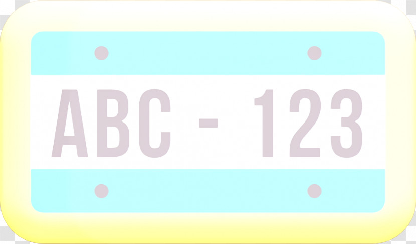 License Plate Icon Mechanic Elements Icon Number Icon Transparent PNG