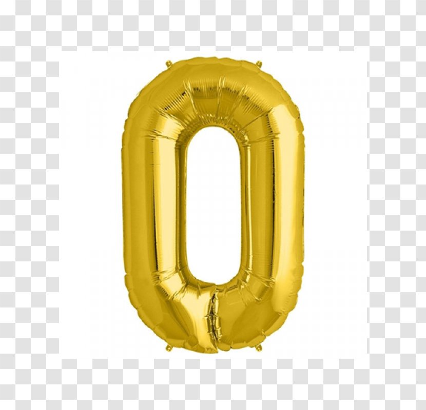Mylar Balloon Gold Number Helium - Numerical Digit Transparent PNG