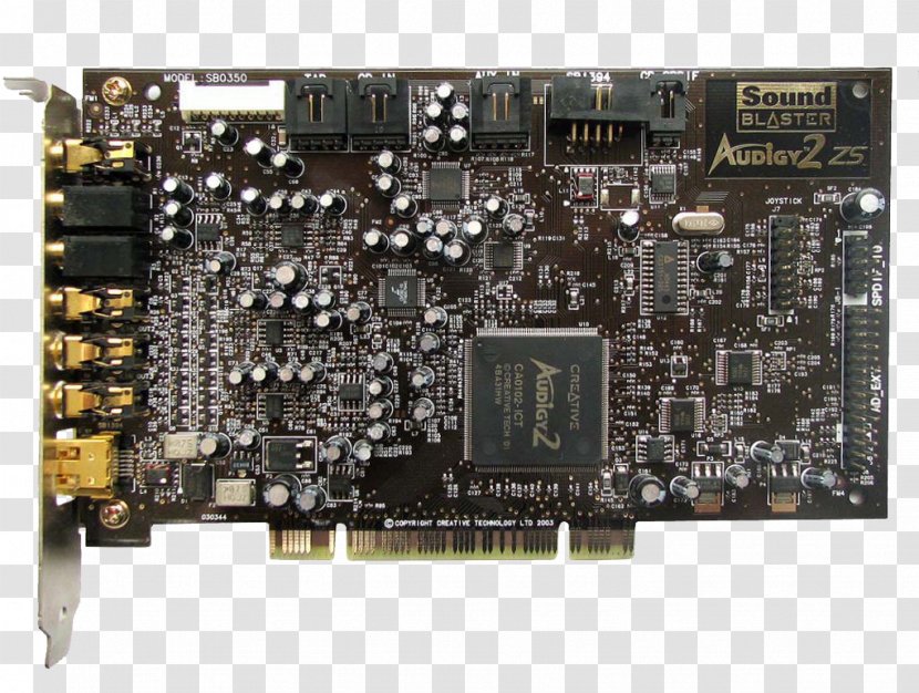 Sound Blaster Audigy Cards & Audio Adapters Creative Technology Device Driver PCI Express - Electronic Component Transparent PNG