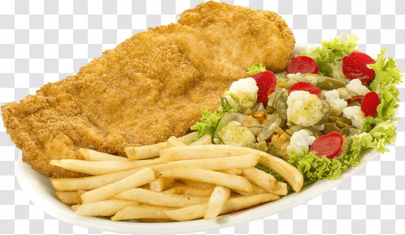 French Fries Fried Chicken Nugget And Chips Hamburger - Schnitzel - Pepsi Transparent PNG