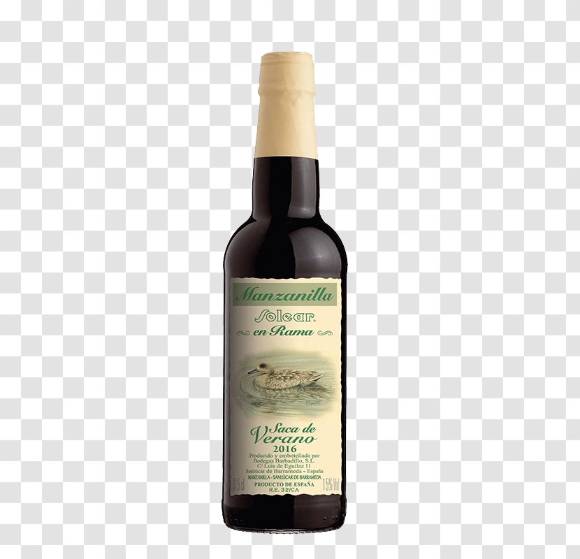 Liqueur Manzanilla Solear Barbadillo Wine Jerez De La Frontera - Bottle Transparent PNG