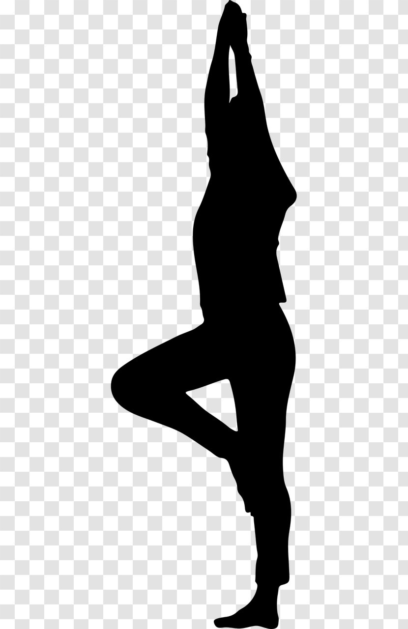Exercise Silhouette Yoga Clip Art - Vriksasana Transparent PNG