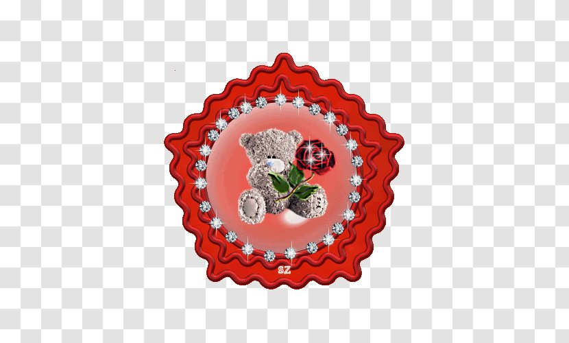 Chef Bear Recipe Greeting - Tree - Red Flower-shaped Mirror Transparent PNG