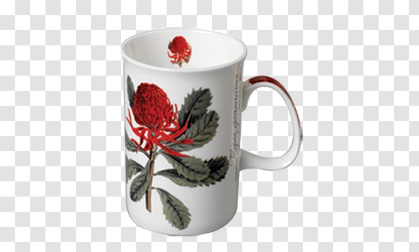 Coffee Cup Floral Emblem Australia Mug Flower - Telopea Speciosissima Transparent PNG