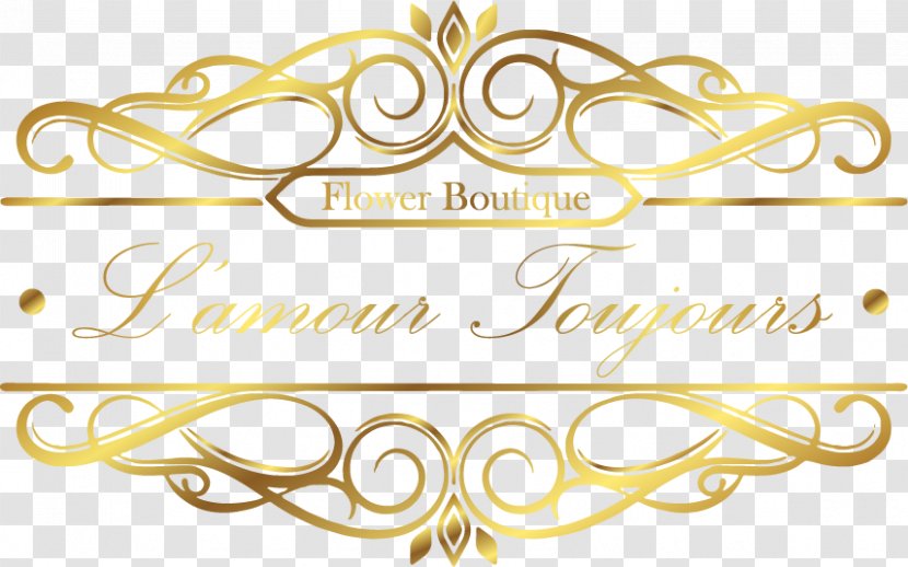 L'amour Toujours Flower Boutique Newport Beach Floristry Gold - Delivery - Floral Title Box Transparent PNG