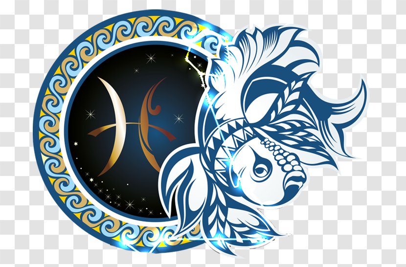 Pisces Astrological Sign Zodiac Horoscope - Blue Transparent PNG