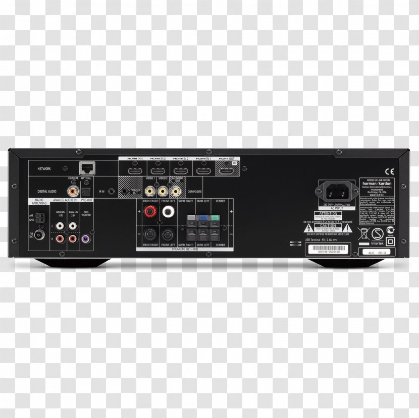 Harman Kardon AVR 151S AV Receiver 5.1 Surround Sound Audio - Av Transparent PNG