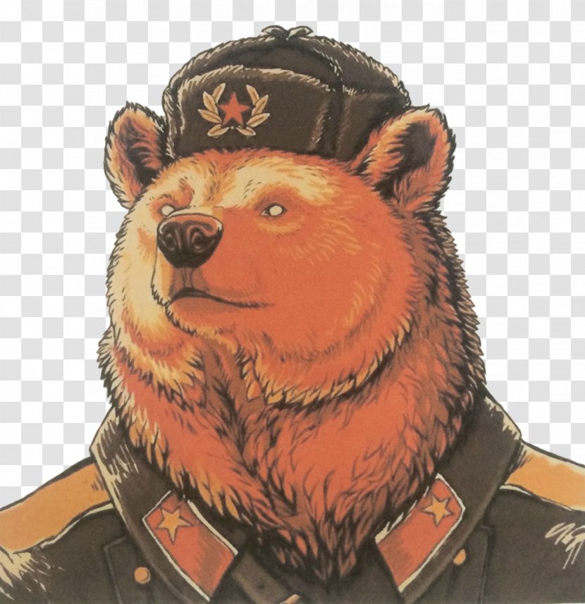 Soviet Union Russian Bear - Heart Transparent PNG