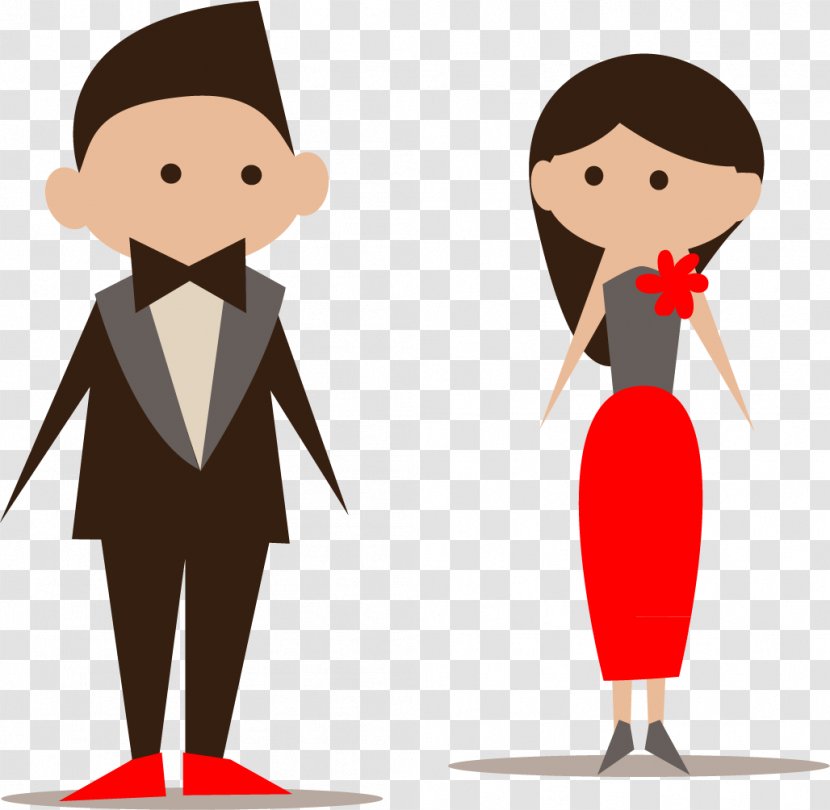 Bridesmaid Wedding Invitation Icon - Man - Cartoon Bride And Groom Vector Material Transparent PNG