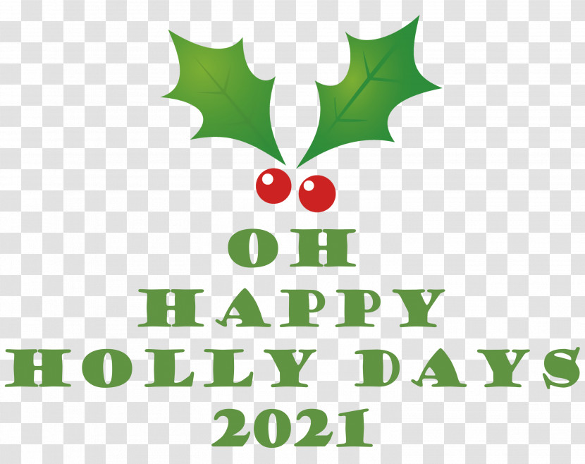 Happy Holly Days Christmas Transparent PNG