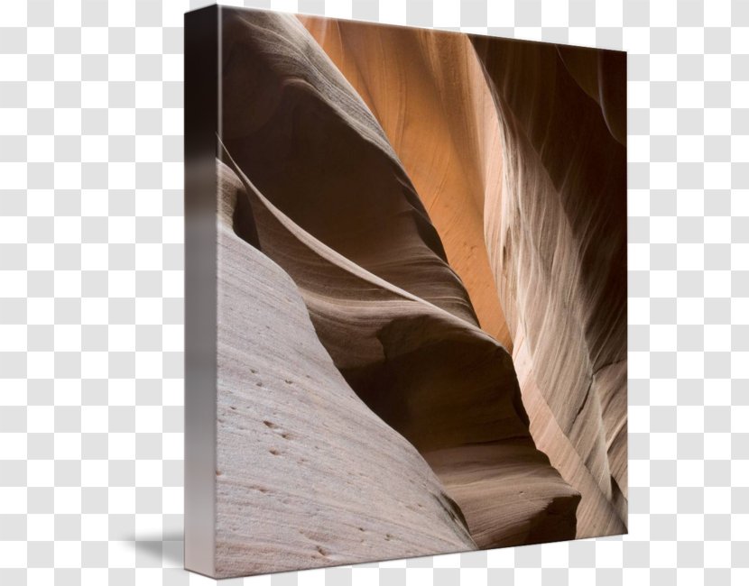 Antelope Canyon Gallery Wrap Sandstone Canvas Photography - Wood Transparent PNG