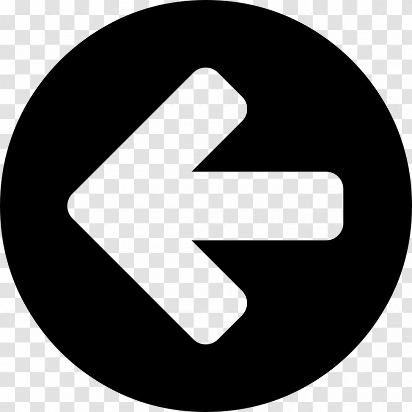 YouTube Logo Clip Art - Black And White - Left Arrow Transparent PNG