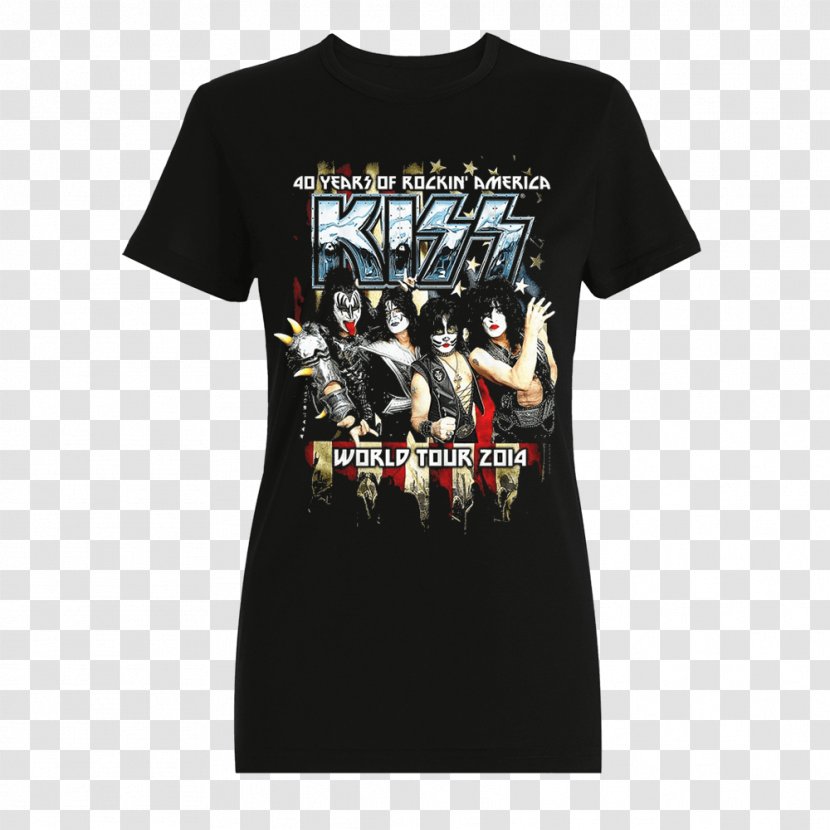 T-shirt Kiss Paul Stanley Peter Criss Male - Brand Transparent PNG