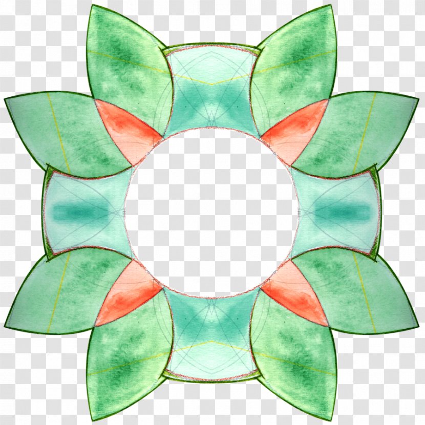 Window Flower Green Petal Symmetry - Splice Transparent PNG