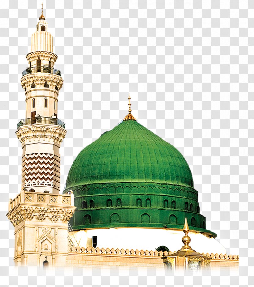 Al-Masjid An-Nabawi Green Dome Mosque Clip Art - Islam - Islamic Transparent PNG