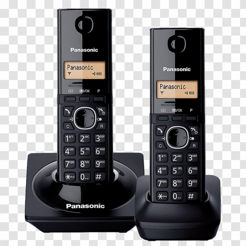 Cordless Telephone Home & Business Phones Landline Panasonic LCD - Mobile - Cascos Transparent PNG