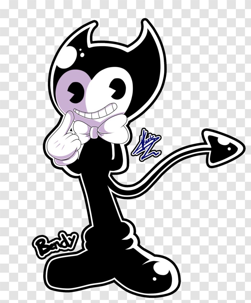 Bendy And The Ink Machine Cat Fan Art Minnie Mouse - Silhouette Transparent PNG