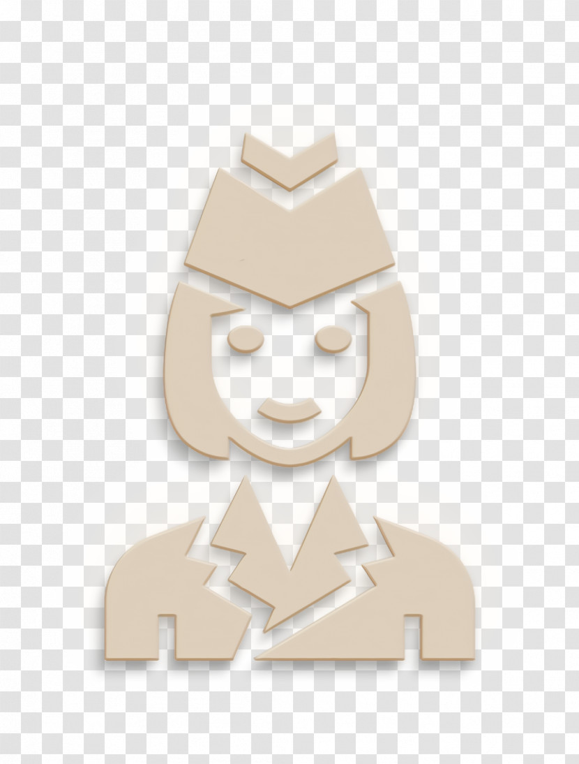 Air Hostess Icon Stewardess Icon Occupation Woman Icon Transparent PNG