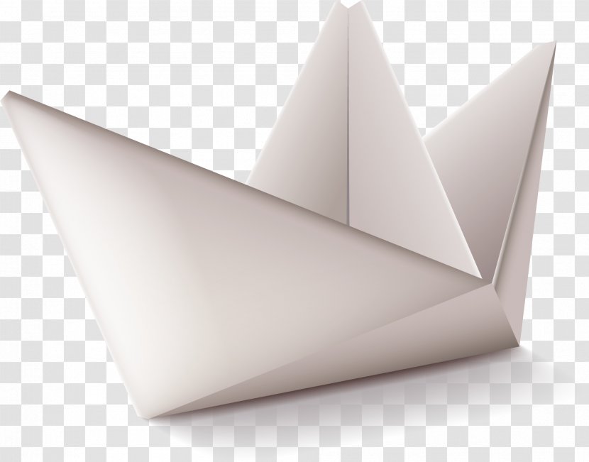 Triangle - Vector Hand-painted Paper Boat Transparent PNG