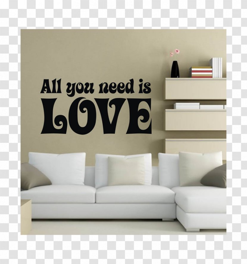 Wall Decal Living Room All You Need Is Love The Beatles - Interior Design Services Transparent PNG