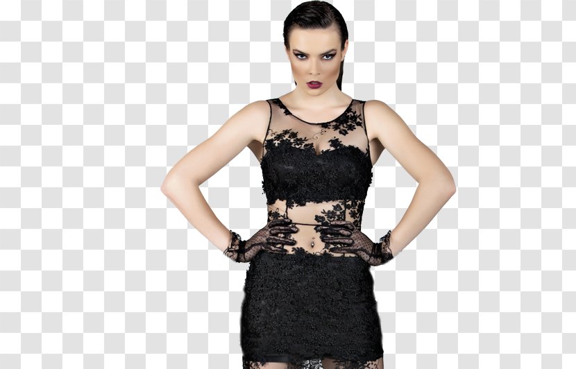 Little Black Dress Fashion Almuka Model - Sleeve - Neck Transparent PNG