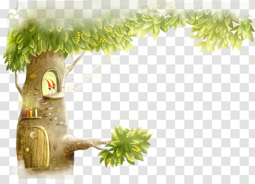Tree House Drawing Fir Wallpaper - Christmas Decoration Transparent PNG