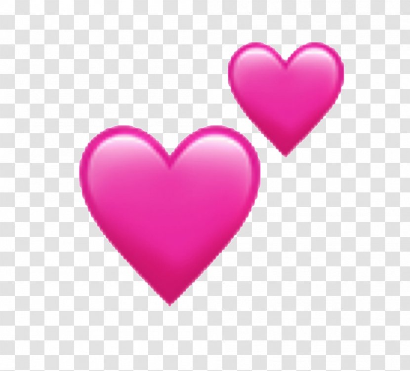 Emojipedia Heart Sticker Symbol - Magenta - Iphone Emojis Transparent PNG