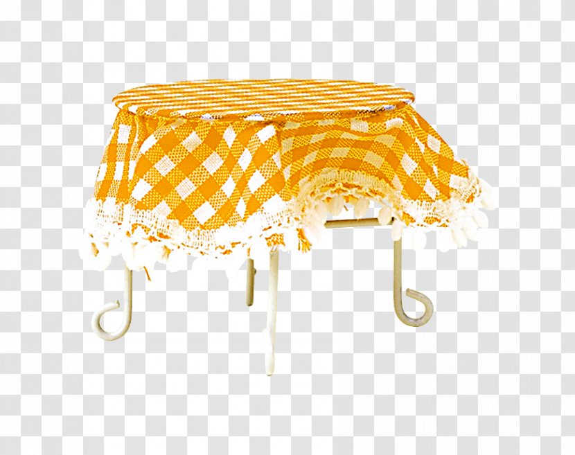 Tablecloth Yellow Chair - Plaid - Table Transparent PNG