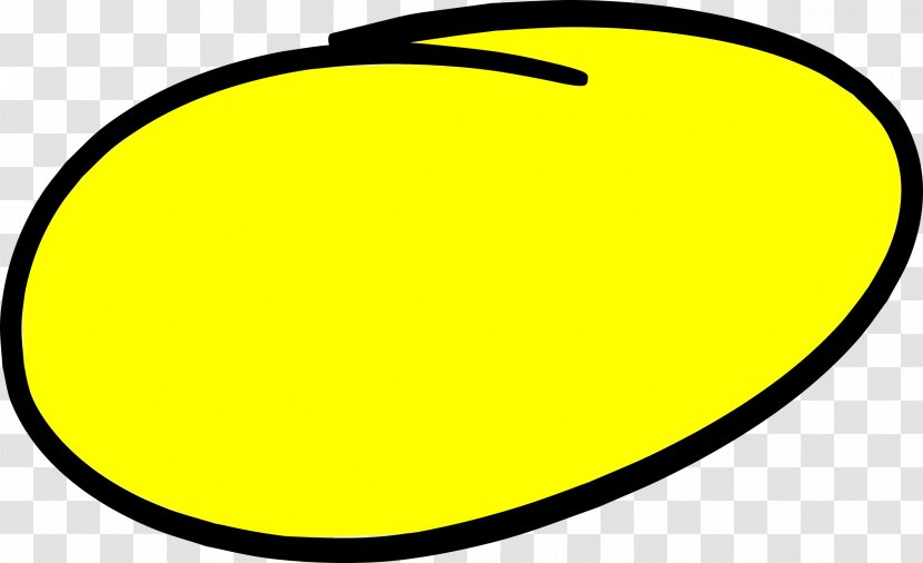 Handwriting Circle Clip Art - Yellow - Written Transparent PNG