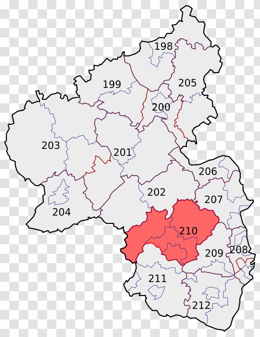 Pirmasens Mayen-Koblenz Kaiserslautern Electoral Palatinate Of The Rhine - Map - Bundestagswahl Transparent PNG