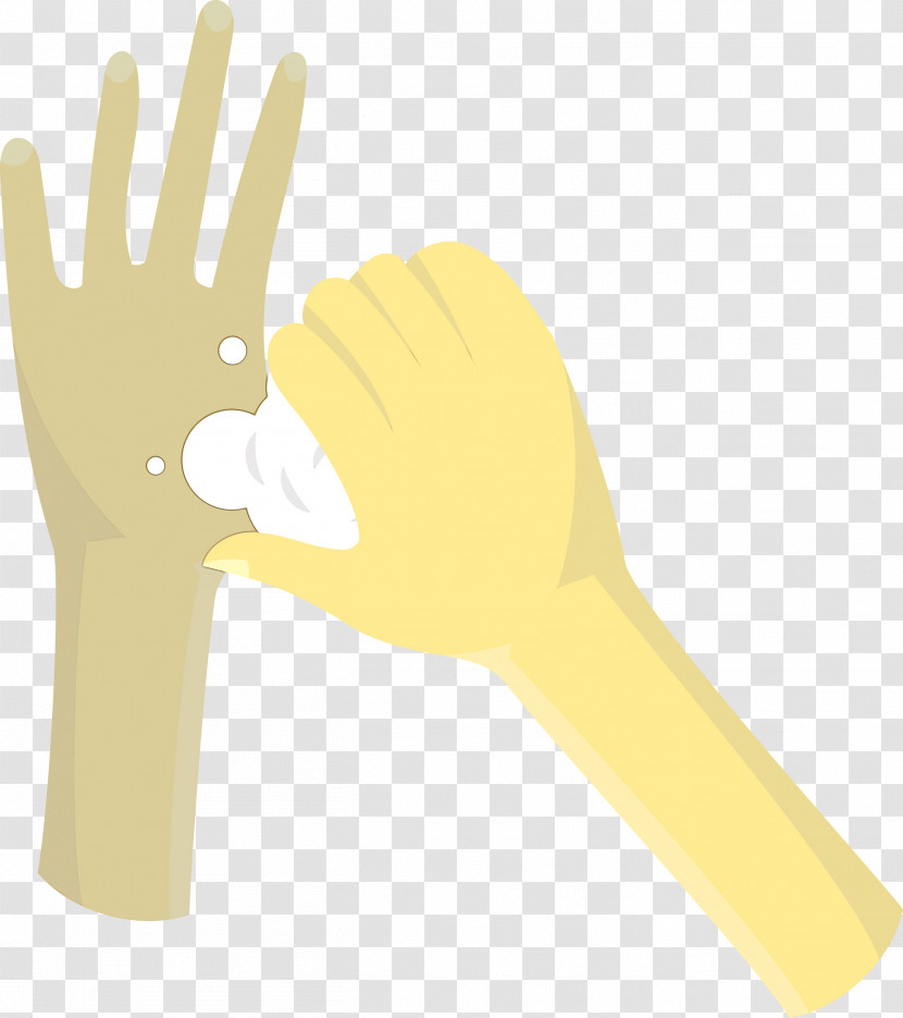 Hand Model Safety Glove Yellow Glove Meter Transparent PNG