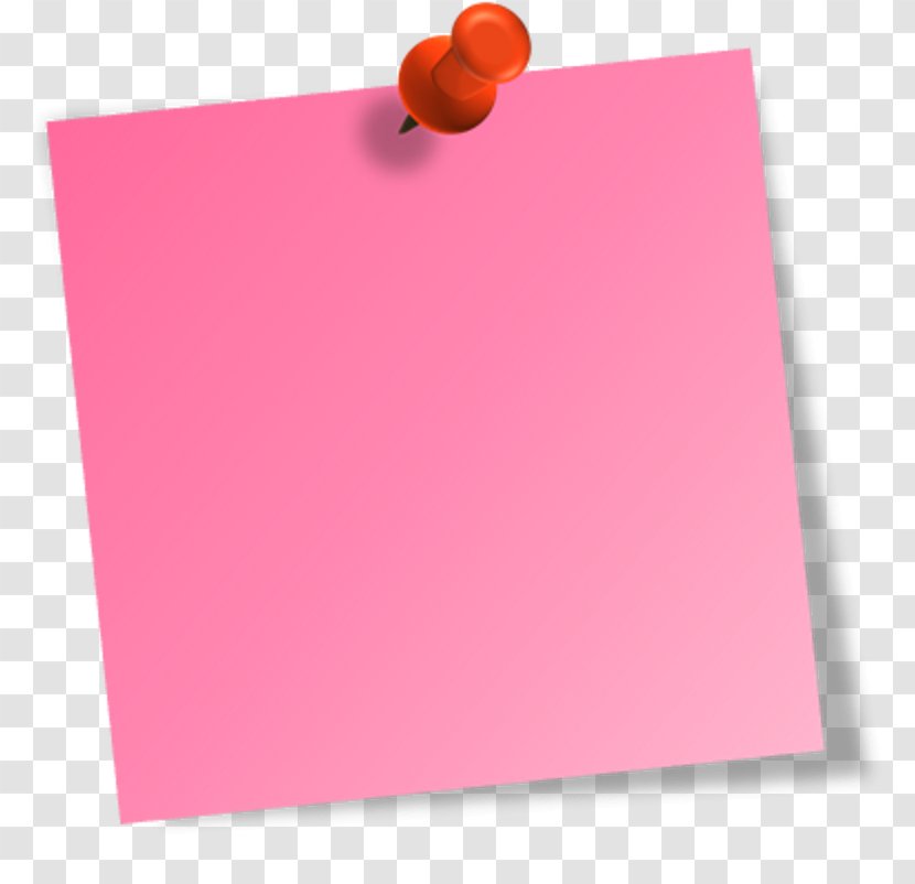 Post-it Note Paper Clip Art - Color Transparent PNG