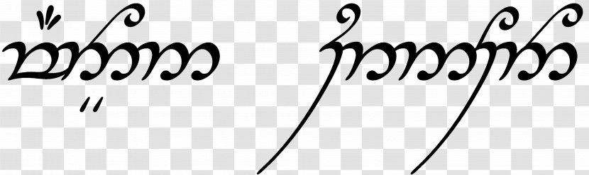 The Lord Of Rings Hobbit Quenya Elvish Languages Tengwar Transparent PNG