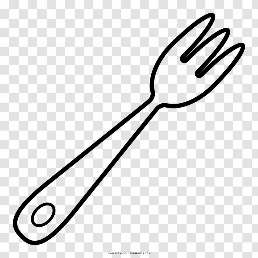 Drawing Coloring Book Line Art Fork Black And White - Photography - Ear Transparent PNG