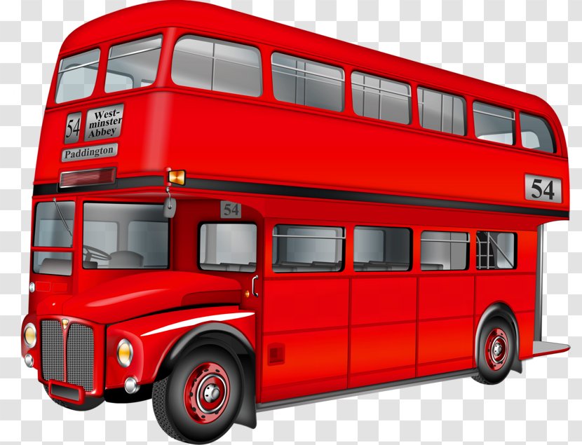 London Double-decker Bus AEC Routemaster Tour Service - Buses - Red Transparent PNG