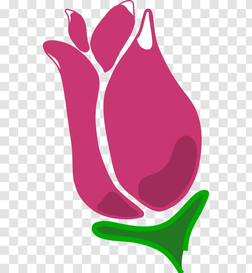 Rose Bud Flower Clip Art - Pink - Free Pictures Transparent PNG